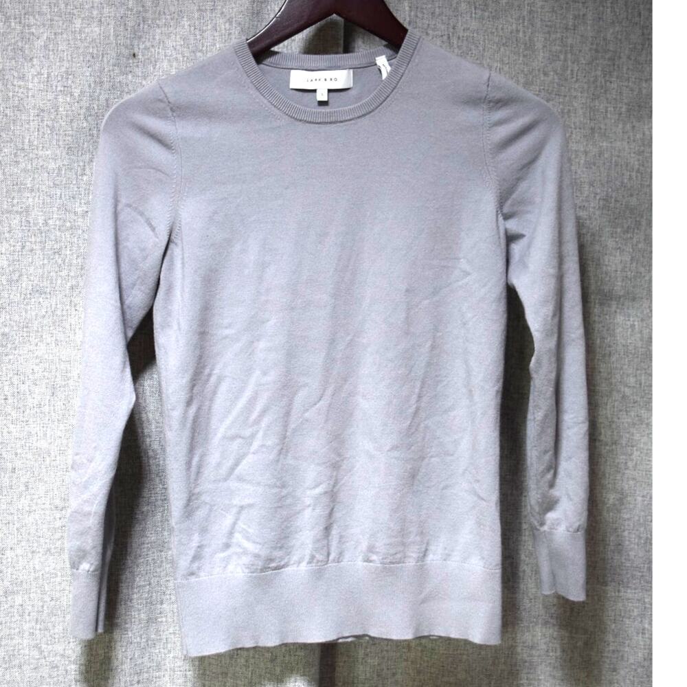 Lark & Ro Grey Lightweight Crewneck Sweater – Size Small